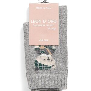 LEON D'ORO Made In Italy Wool And Cashmere Blend BEAR Socks
